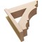 Ekena Millwork 8-in W x 28-in D x 28-in H Balboa Trad Rough Cedar Woodgrain TimberThane Outlooker, Primed Tan OUTUR080X28X28BOA04RCPR - alternate 4
